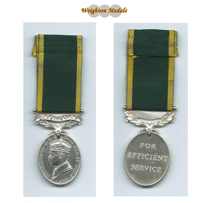 Efficiency Medal : Weighton Medals, British & Colonial Medal Specialists