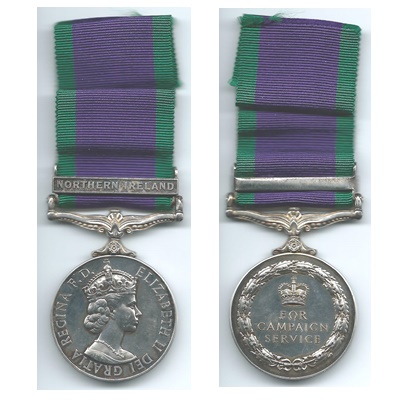 General Service Medal - Northern Ireland Clasp PTE. H Thompson